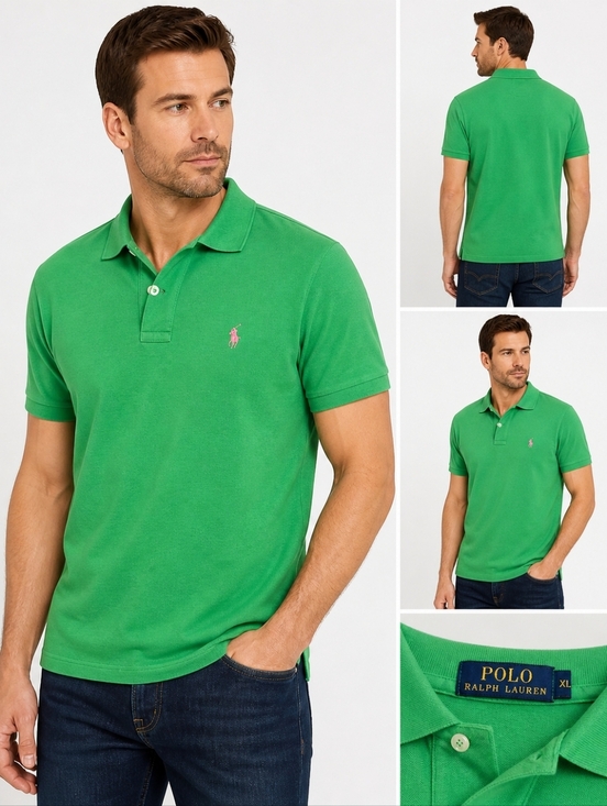 Polo Ralph Lauren Other - Polo Ralph Lauren Men's Polo Shirt XL Green PinkPony Logo Classic Fit Cotton.